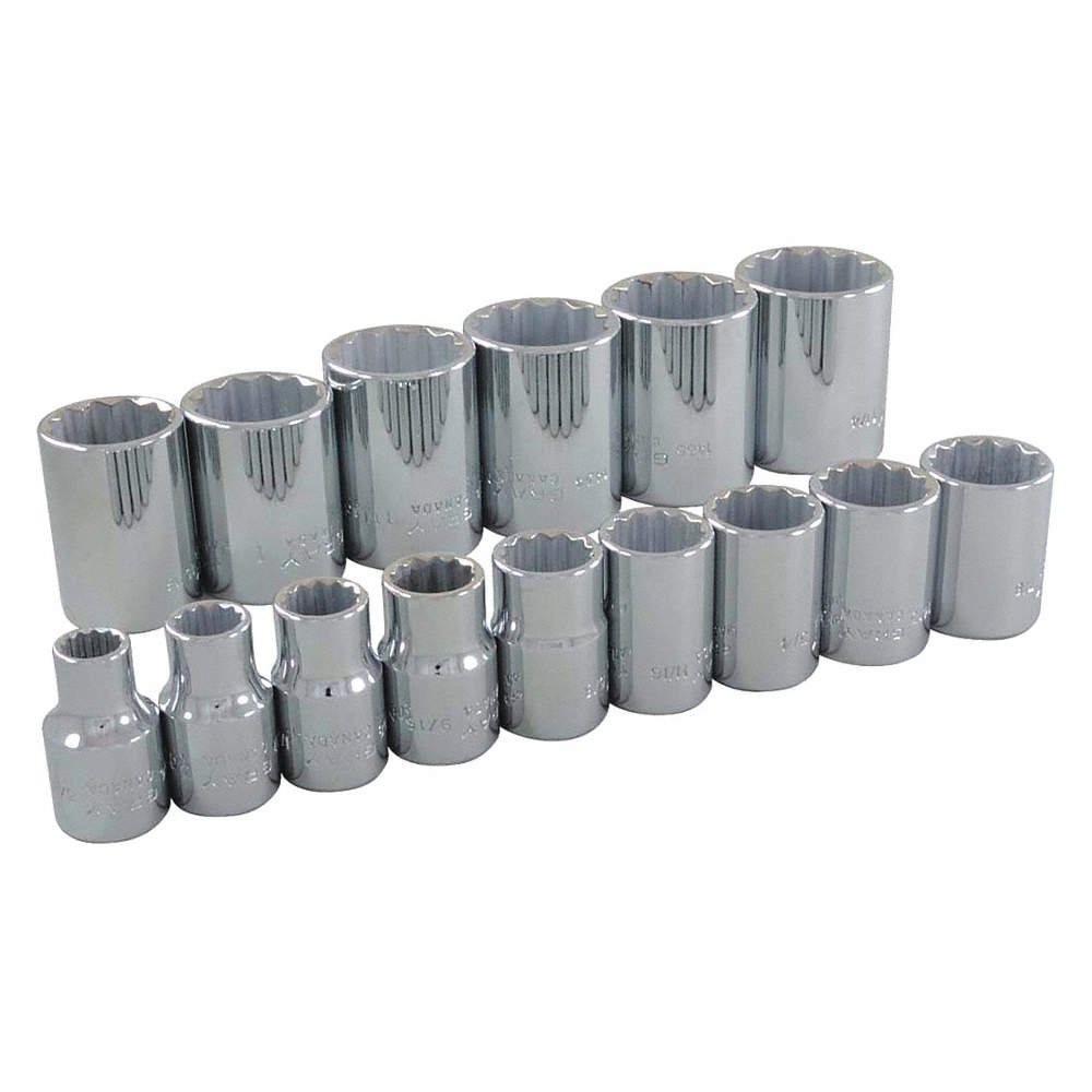 1/2" Drive 12-Point Socket, 1-1/4" Hex