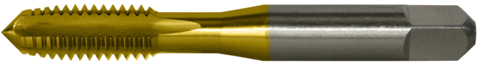 Greenfield Threading, Straight Flue Bottoming Hand Tap-TiN, HSS , 7/16-14NC HTGP H3 4FL GP