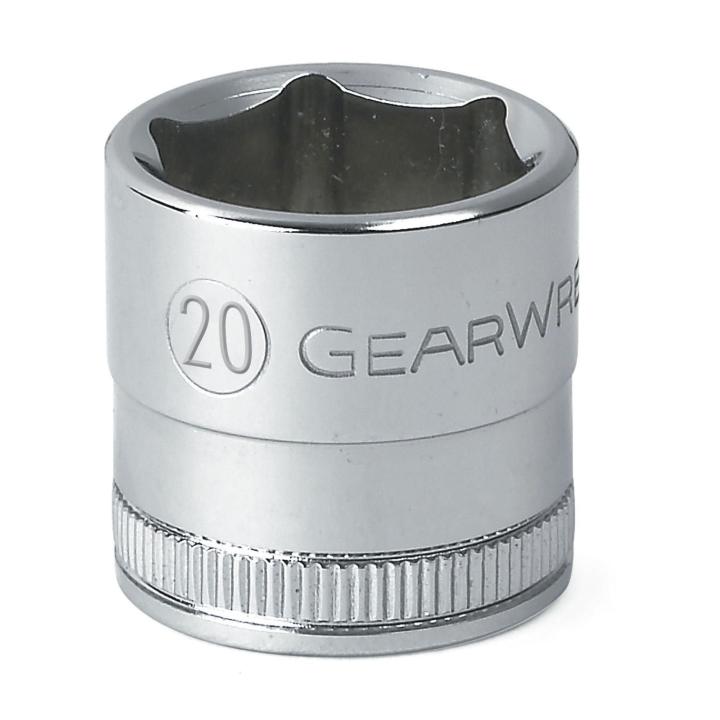 Gearwrench, 3/8" Drive 6 Point Standard Metric Socket 20mm