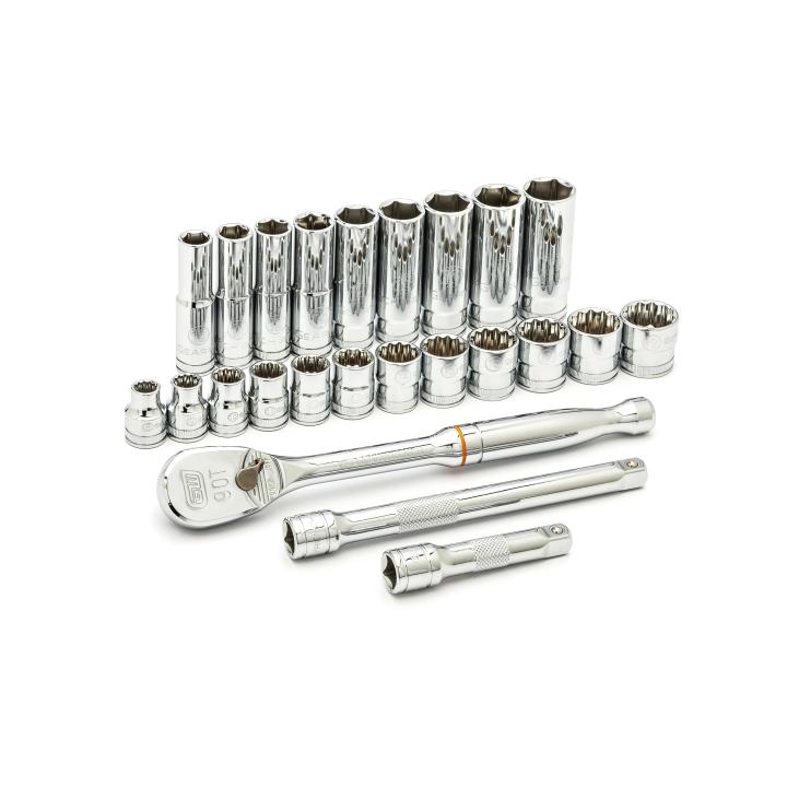 Gearwrench, 24 Pc. 3/8" Drive Metric Socket Set (Standard/Deep)