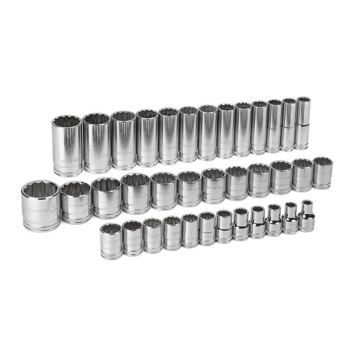 Gearwrench, 37 Pc. 1/2" Drive 12 Point Metric Master Socket Accessory Set