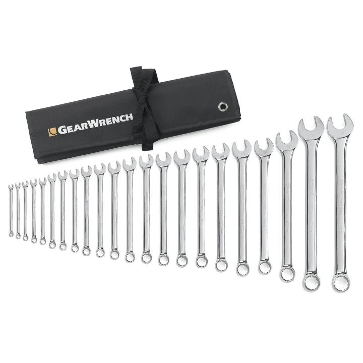 Gearwrench, 22 Pc. 12 Point Long Pattern Combination Metric Wrench Set