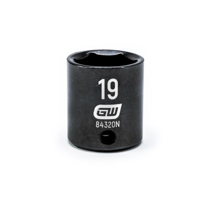 Gearwrench, 3/8" Drive 6 Point Standard Impact Metric Socket 19mm