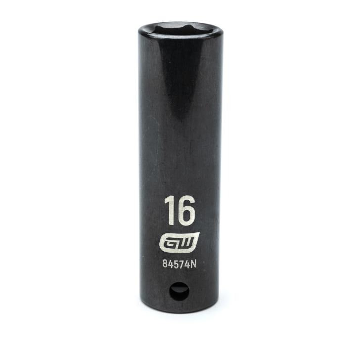Gearwrench, 1/2" Drive 6 Point Deep Impact Metric Socket 16mm
