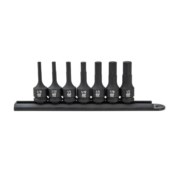 Gearwrench, 7 Pc. 3/8" Drive Hex Bit Impact SAE Socket Set