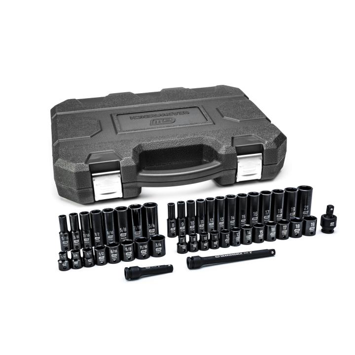 Gearwrench, 44 Pc. 3/8" Drive 6 Point Standard & Deep Impact SAE/Metric Socket Set