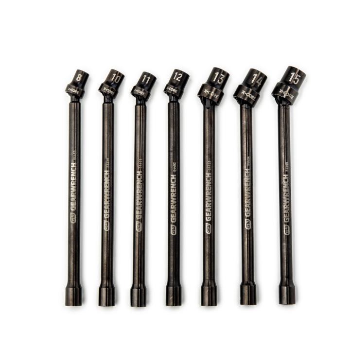 Gearwrench, 7 Pc. 3/8" Drive 6 Point X-Core™ Pinless Universal Impact Metric Extension Socket Set