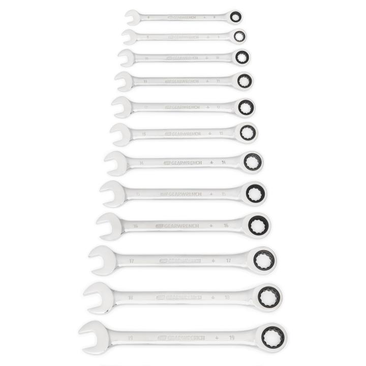 Gearwrench, 12 Pc. 72-Tooth 12 Point Ratcheting Combination Metric Wrench Set