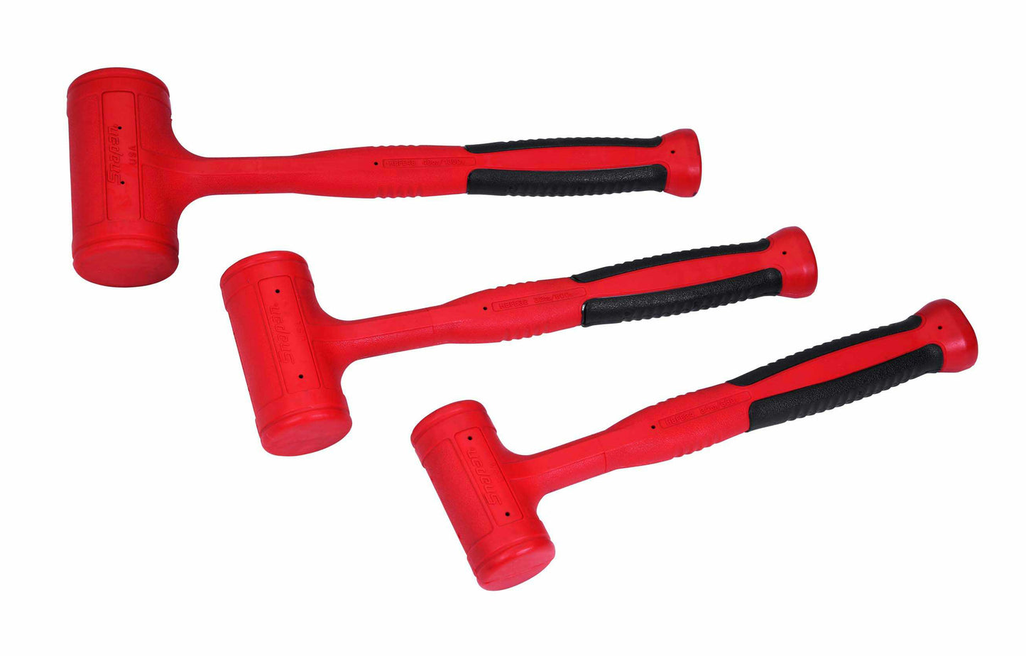 3 Piece Soft Grip Hammers Set (Red)