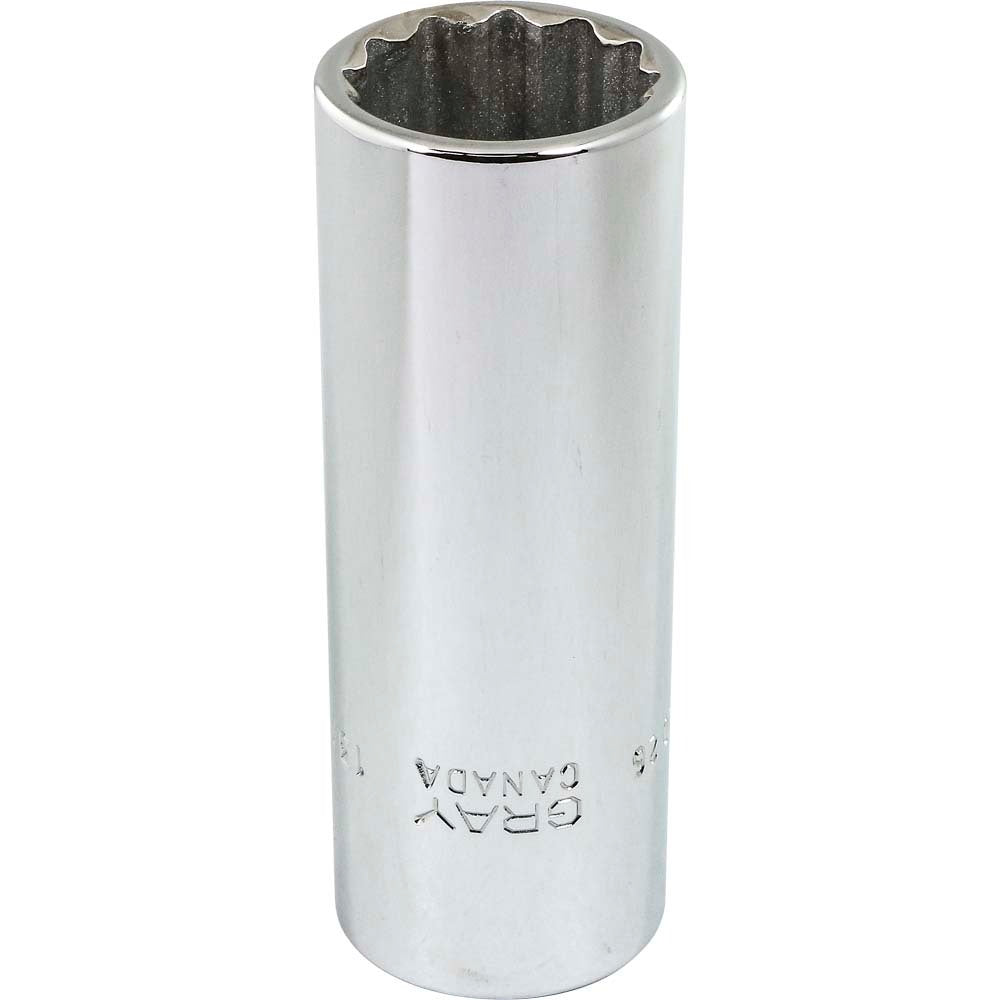 Socket - Deep, 1/2" Drive, 13/16" Hex, 12-Point