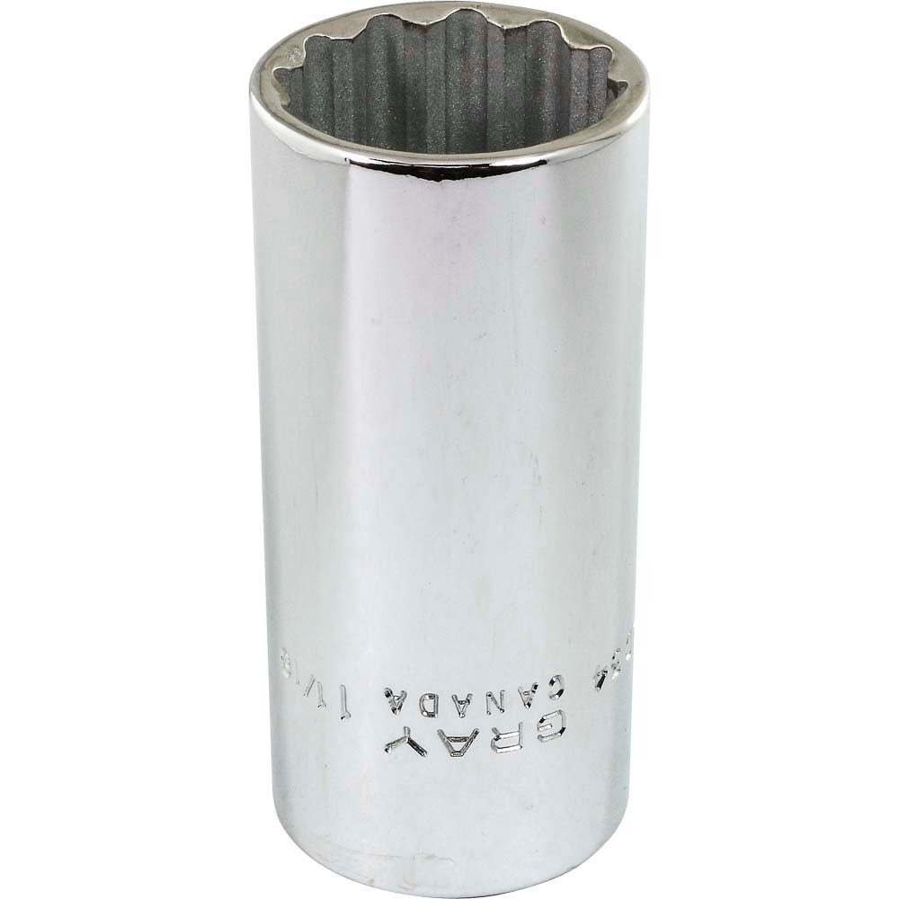 Socket - Deep, 1/2" Drive, 1-1/16" Hex, 12-Point
