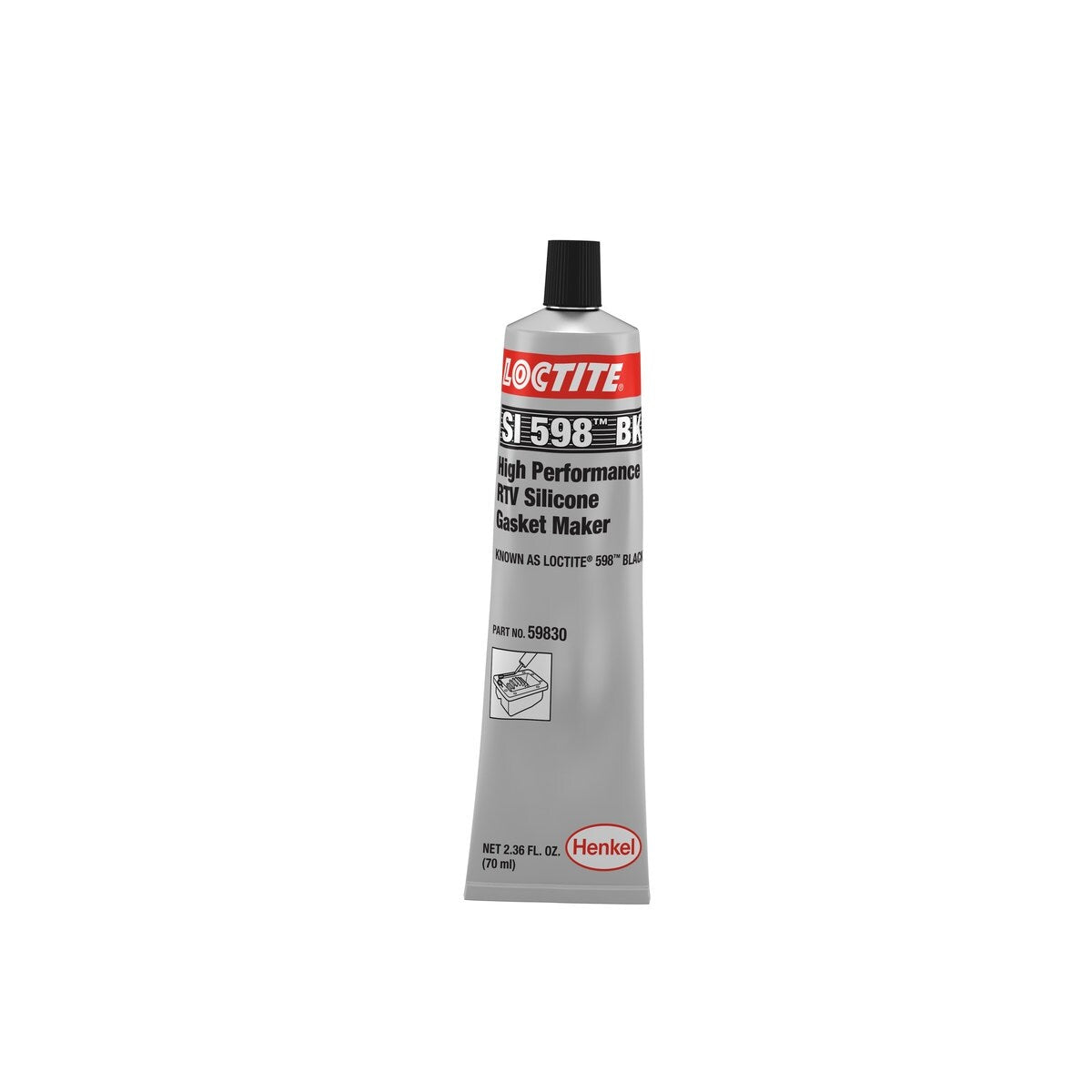 LOCTITE® SI 598, noir métallisé, produit de jointoiement en silicone, tube de 70 ml