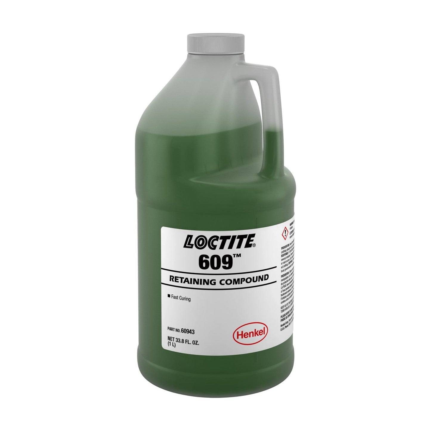 LOCTITE® 609, composé de rétention acrylique à base d'ester méthacrylate haute résistance vert, bouteille de 1 l