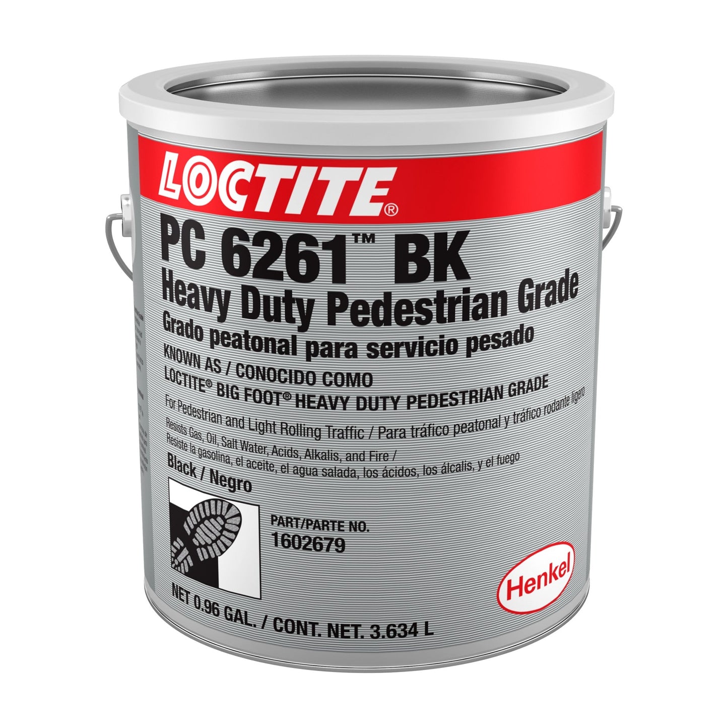 LOCTITE® PC 6261, Black, Non-Slip, Single-Component Epoxy Floor and Deck Coating, .97 gal Can