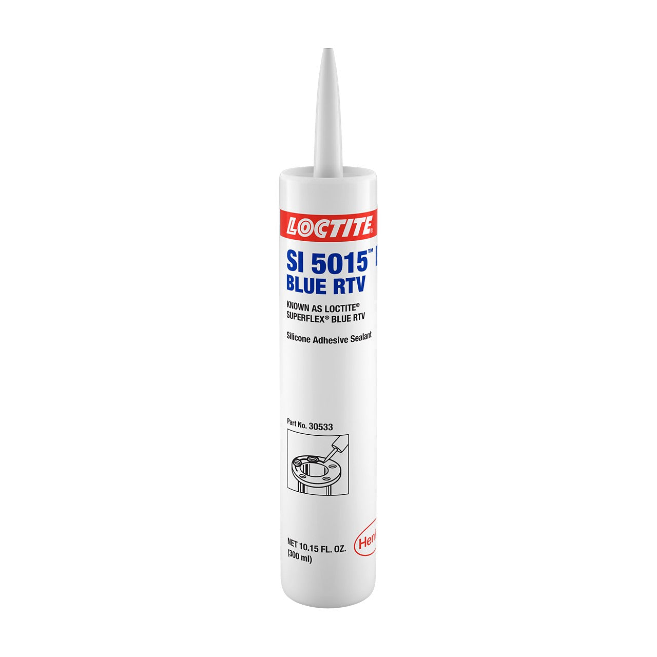 LOCTITE® SI 5015, bleu, produit d'étanchéité en caoutchouc de silicone acétoxy, cartouche standard de 300 ml