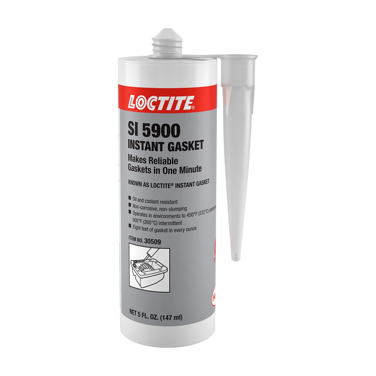 LOCTITE® SI 5900, Silicone-Based Gasketing Product, 5 oz Standard Cartridge
