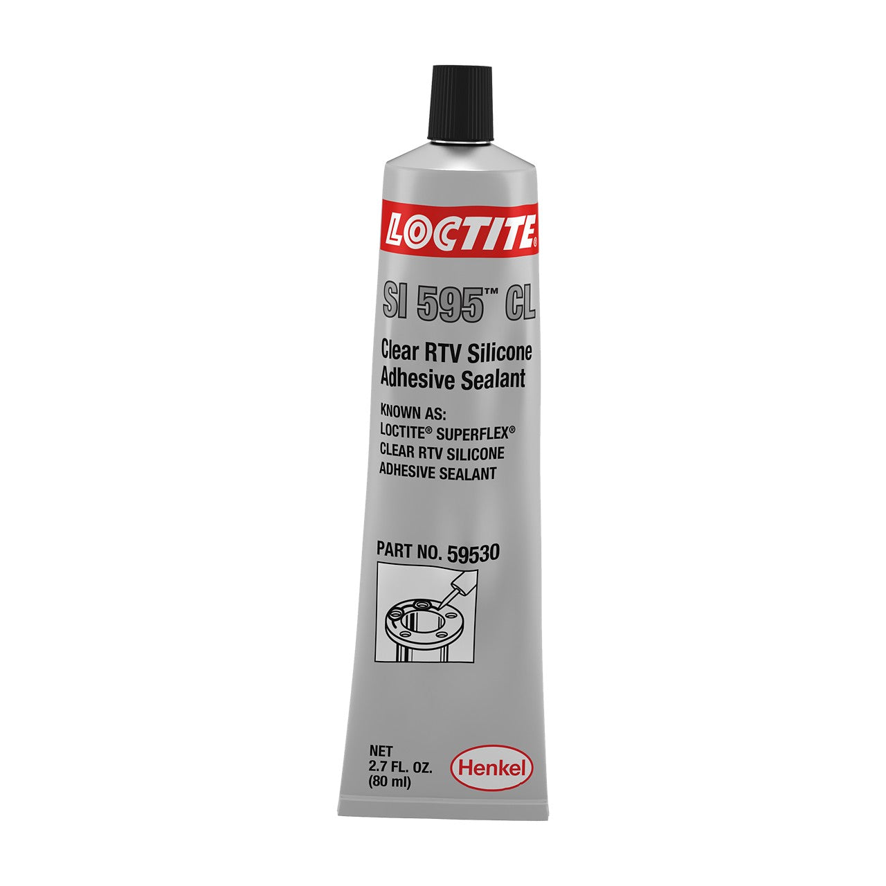 LOCTITE® SI 595, Thixotropic Silicone Adhesive Sealant, 80 ml Tube