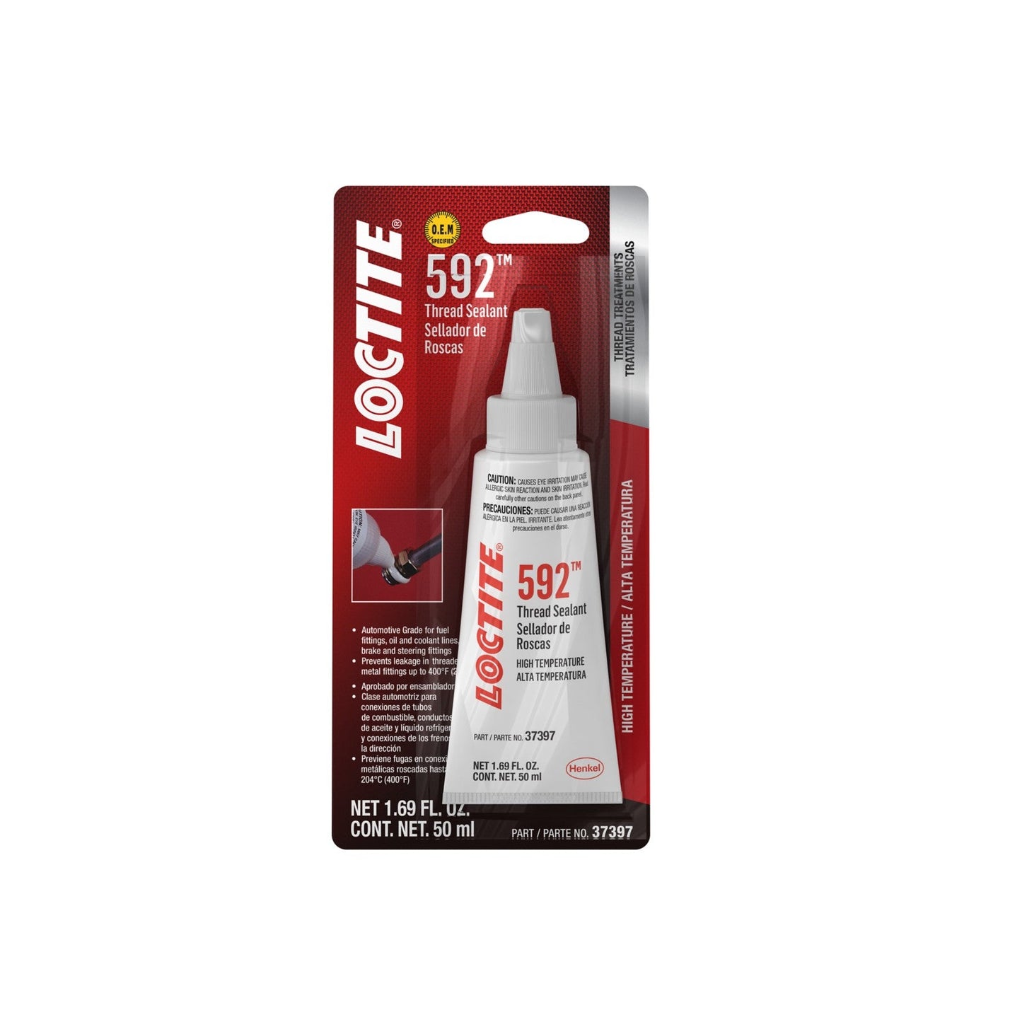 LOCTITE 592, Thick Acrylic Dimethacrylate Ester Lubricating Thread Sealant, 50ml Tube
