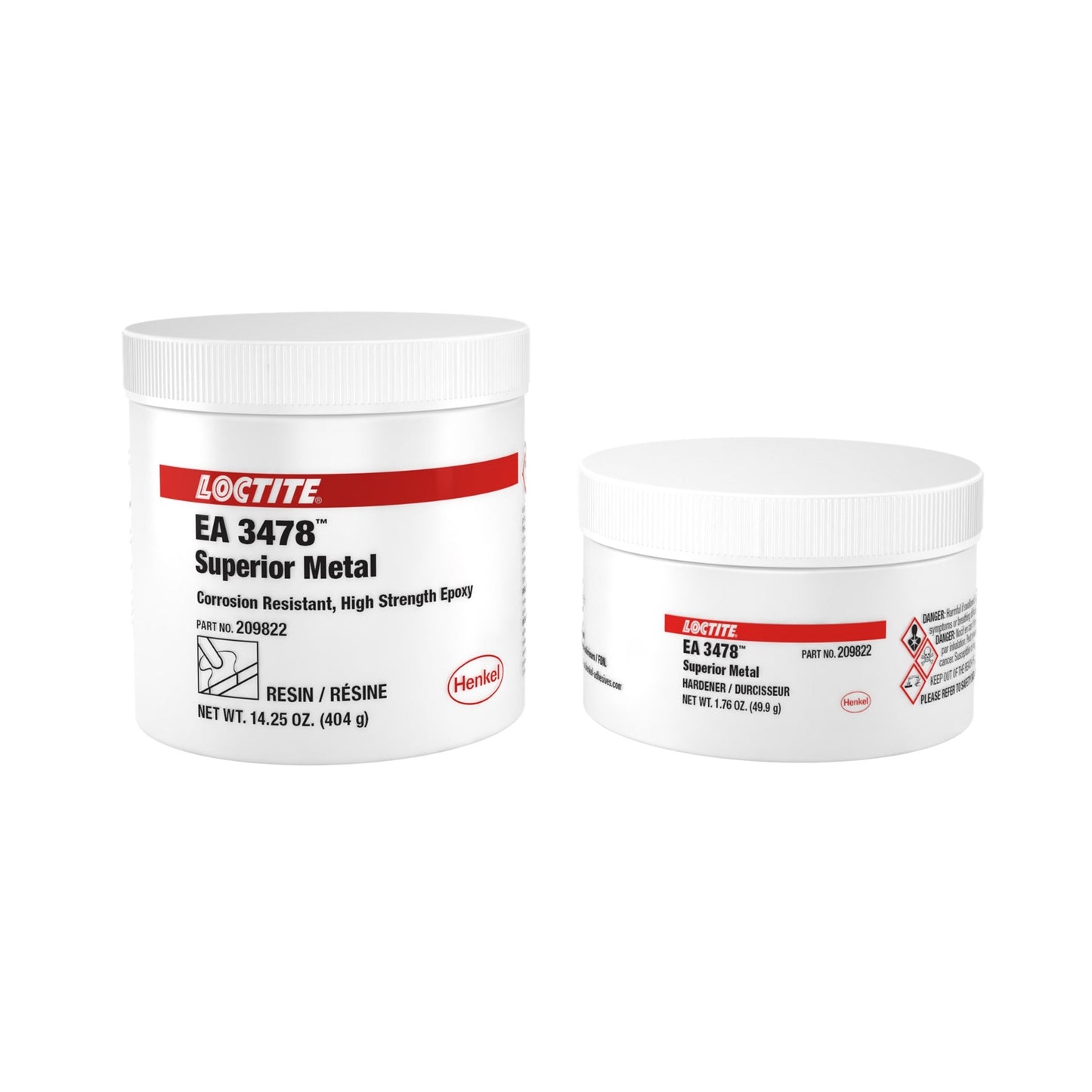 LOCTITE® EA 3478, 2-Part, Ferro-Silicon Filled Epoxy Resin System, 1 lb Tub