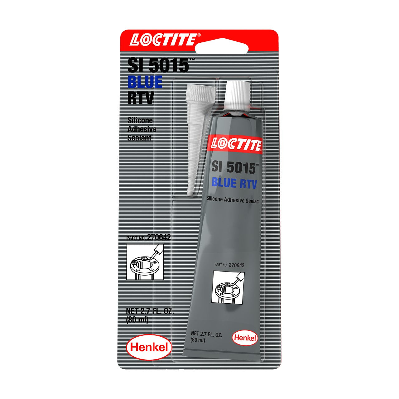 LOCTITE® SI 5015, Acetoxy Silicone Paste, Blue, 80 ml Tube