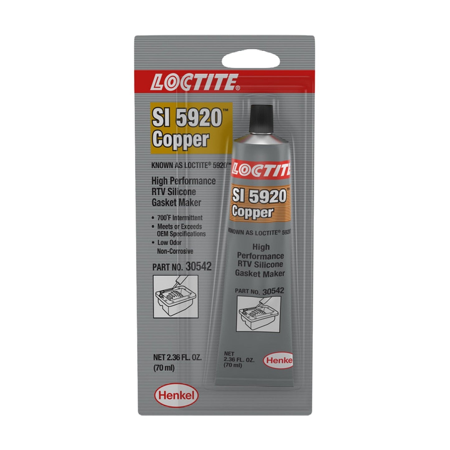 LOCTITE® SI 5920, produit de jointoiement en silicone RTV haute performance, tube de 70 ml
