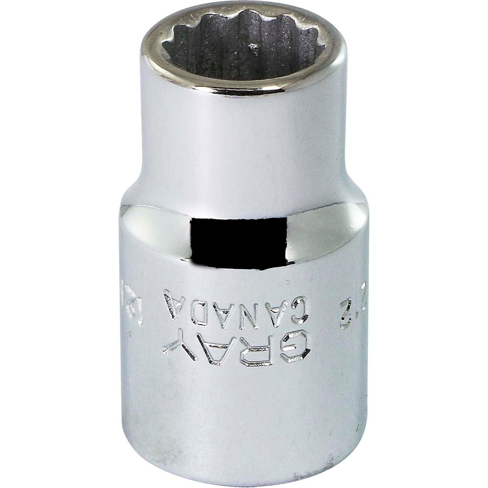 Socket - 1/2" Drive, 12mm Hex, 12-Point