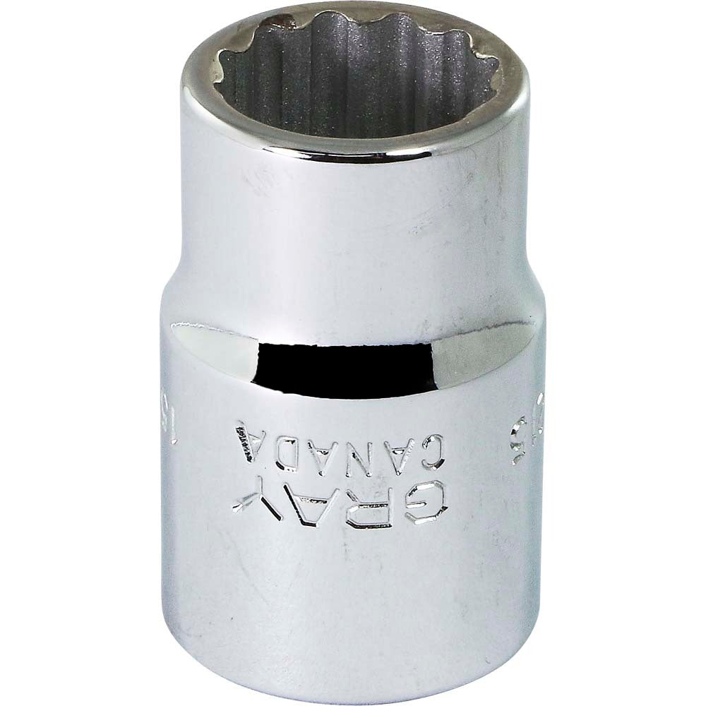 Socket - 1/2" Drive, 15mm Hex, 12-Point