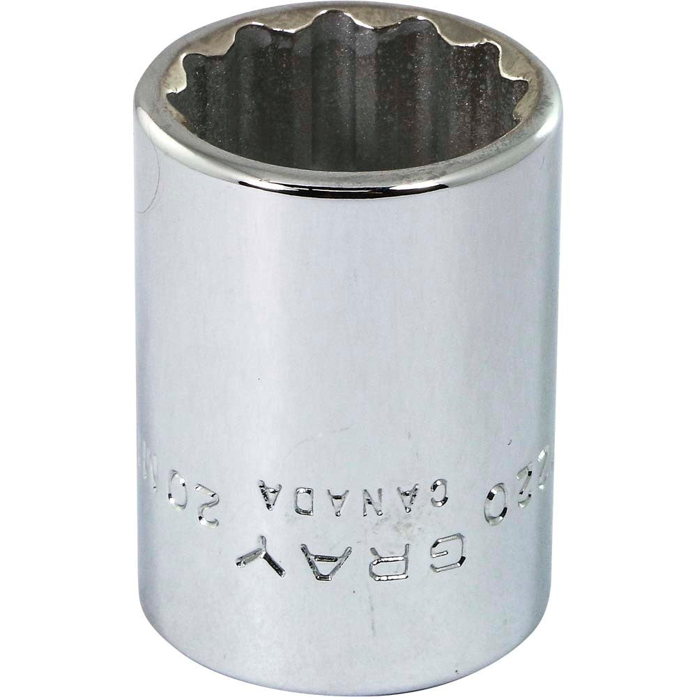 Socket - 1/2" Drive, 20mm Hex, 12-Point