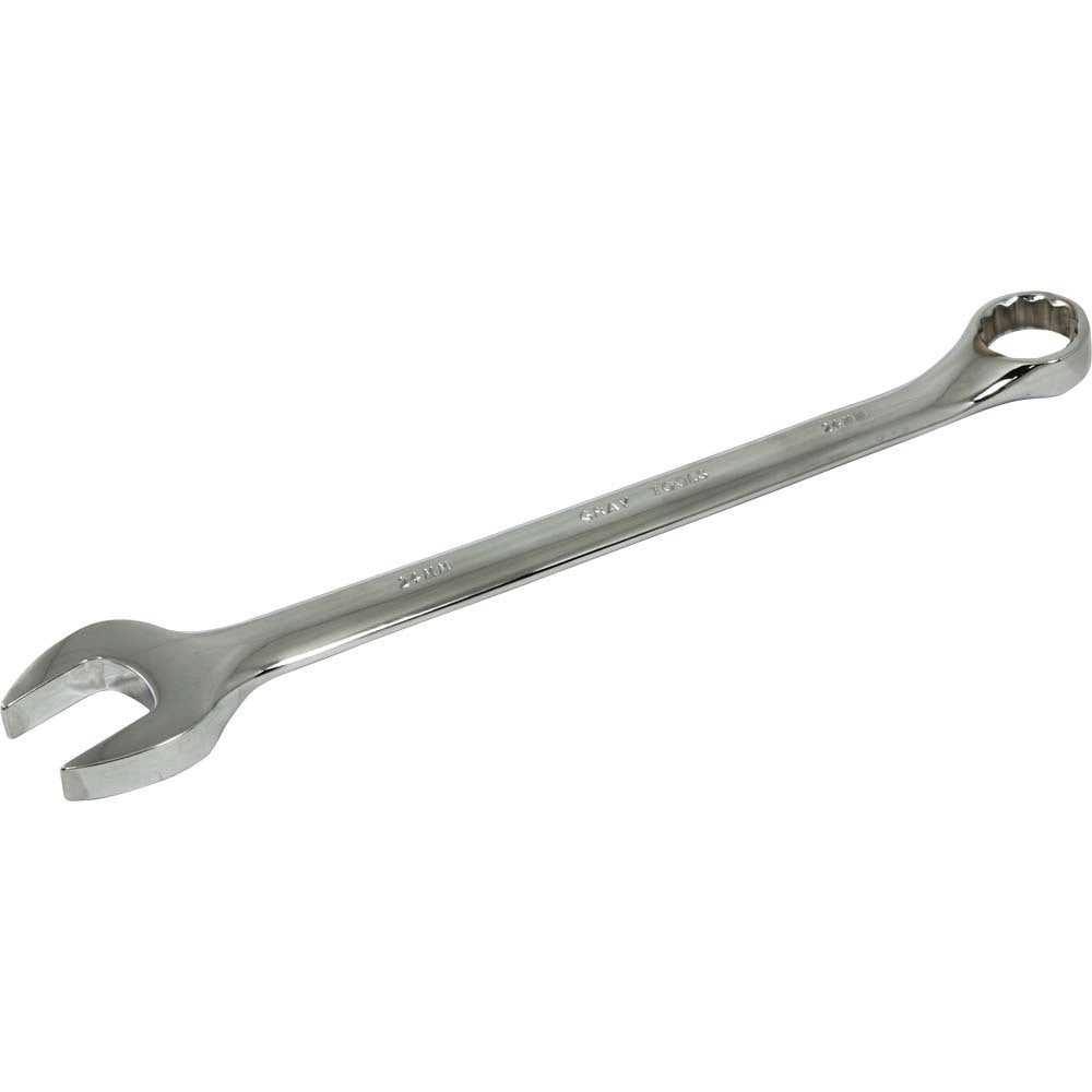 Clé mixte, 24 mm, 12 pans, chromée