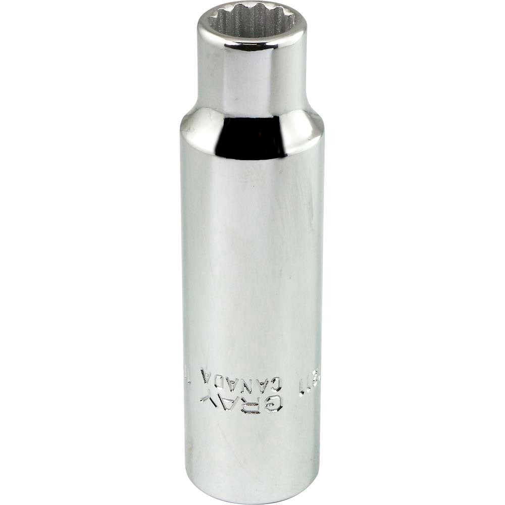 Socket - 11mm x 1/2" Drive, 12-Point, Deep