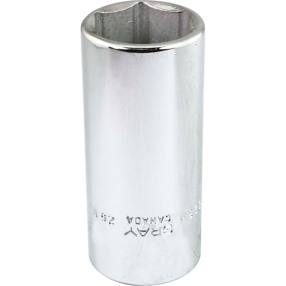 Socket - Deep, 1/2" Drive, 26mm Hex, 6-Point