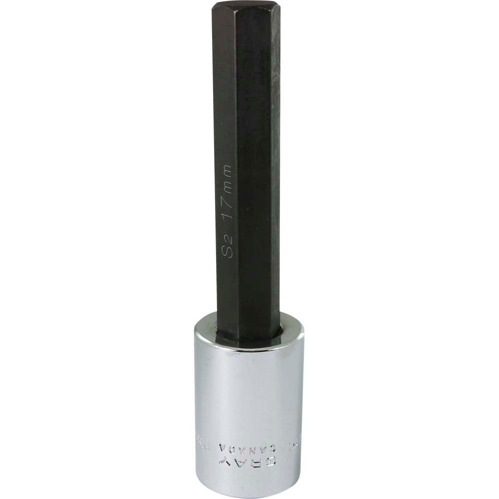 Socket - Allen, 17mm, 1/2" Drive, Extra Long