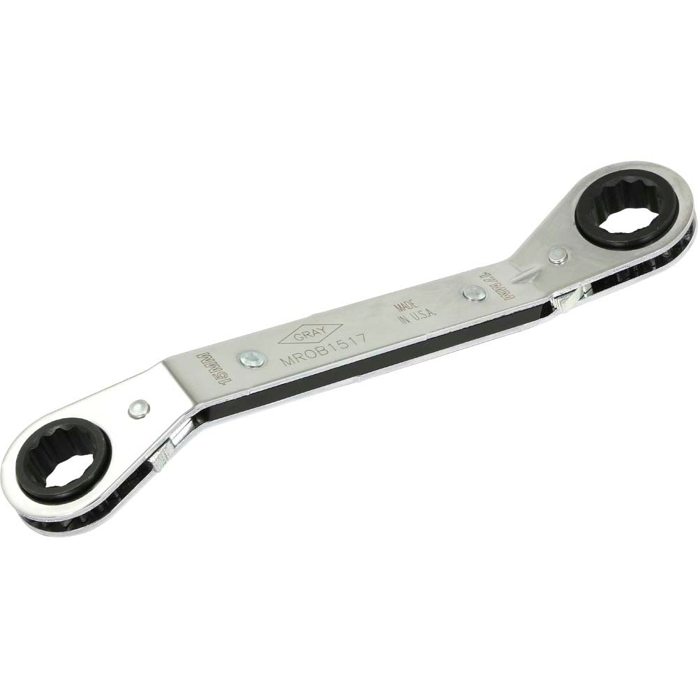 Coffret de clés à cliquet, 15 mm x 17 mm, 12 pans