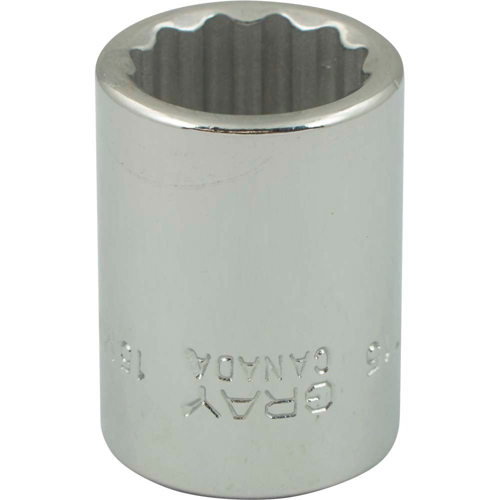 Socket - 3/8" Drive, 15mm Hex, 12-Point