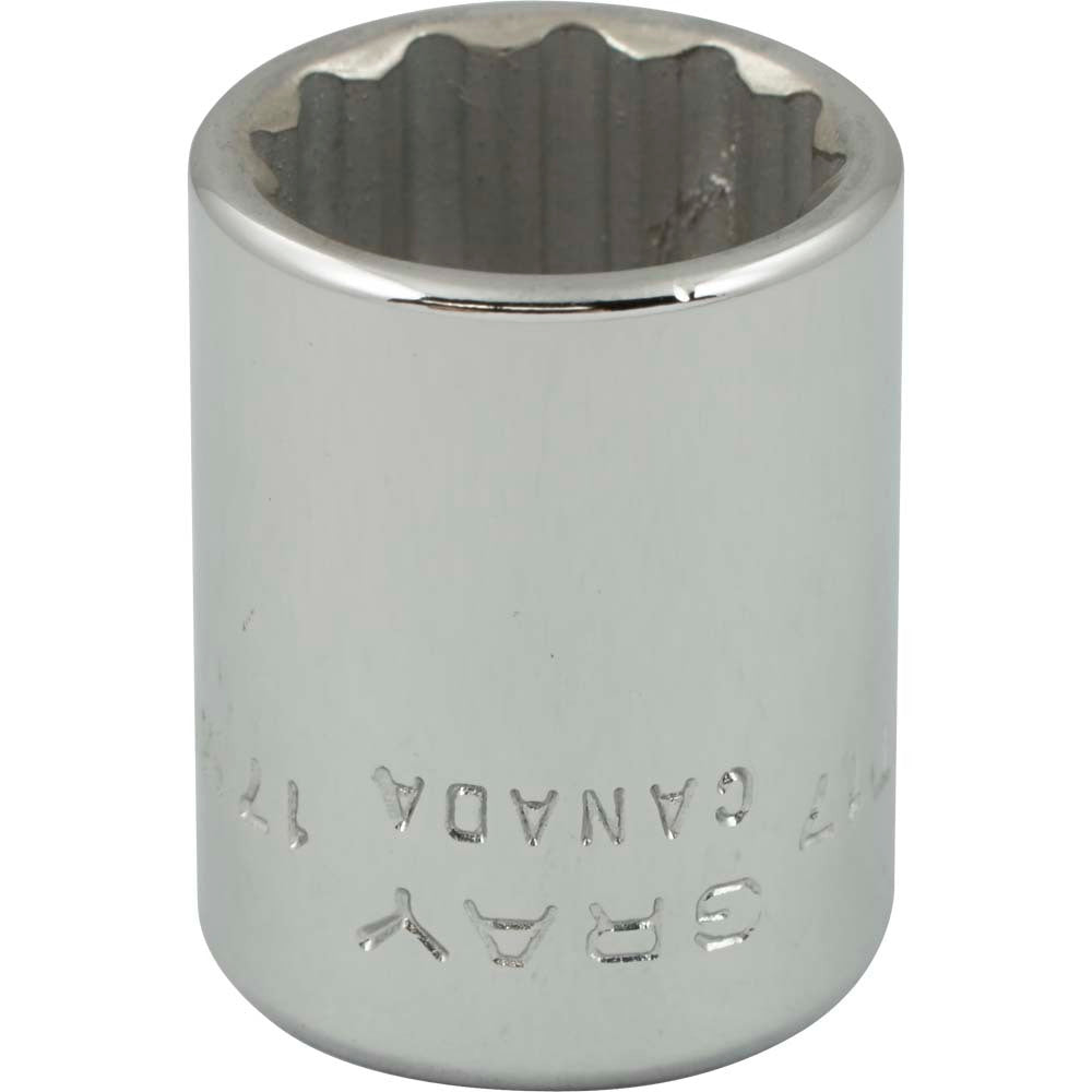 Socket - 3/8" Drive, 17mm Hex, 12-Point