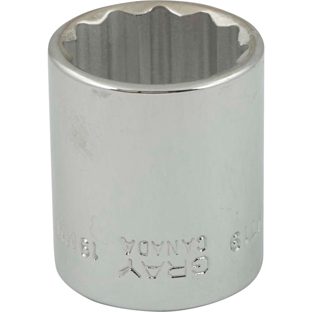 Socket - 3/8" Drive, 19mm Hex, 12-Point