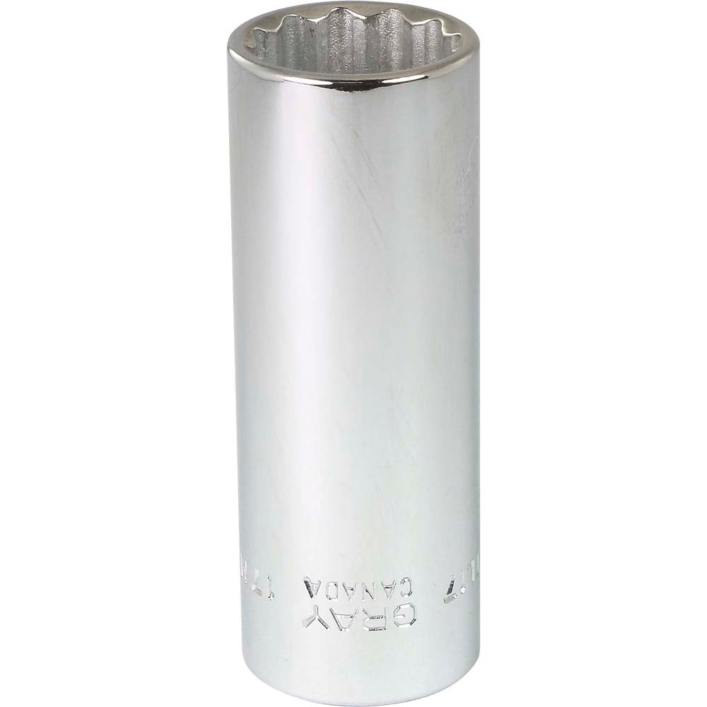 Deep Socket - 3/8" Drive, 17mm Hex, 12-Point