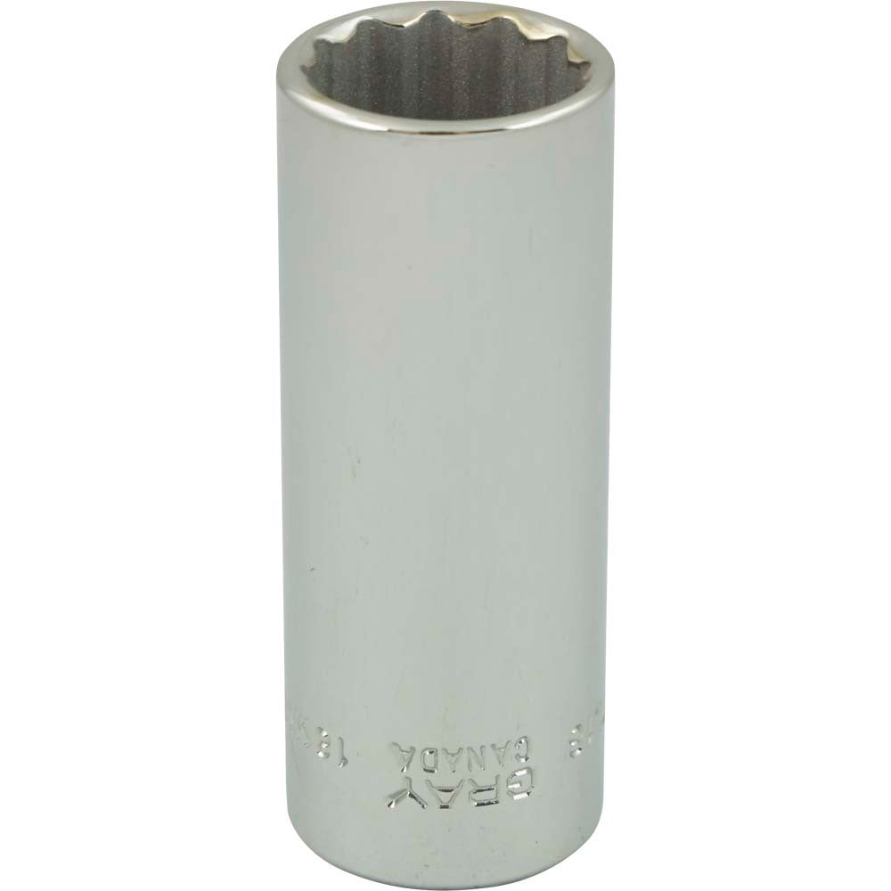 Douille profonde - entraînement 3/8", 18 mm, 12 pans