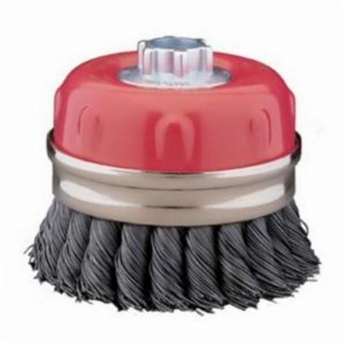 Knotted Wire Cup Brush, 2-3/4" Dia. x 5/8"-11 Arbor