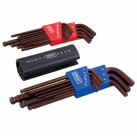 Jeu de clés hexagonales longues 22 pièces, acier S2