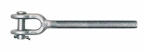 Crosby® HG-4037 LH Jaw End Fittings, Hit-dip Galvanized Steel, 1" x 6"
