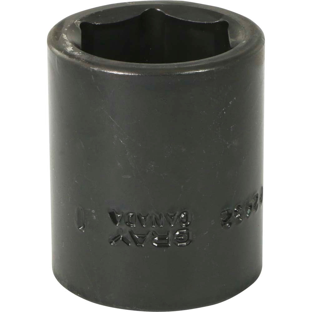 Impact Socket - 1/2" Drive, 1" Hex, 6-Point - Standard