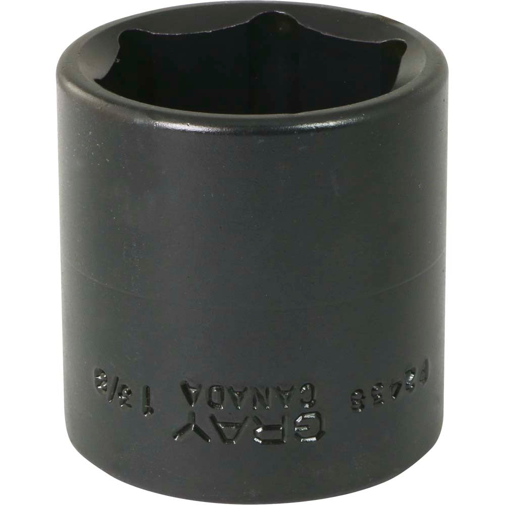 Impact Socket - 1/2" Drive, 1-3/8" Hex, 6-Point - Standard