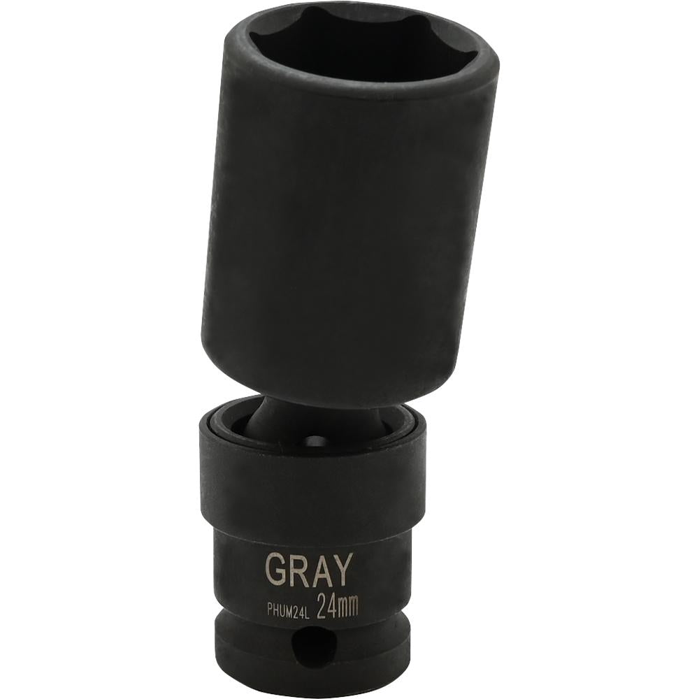 6 Points Deep Universal Joint Socket Impact 24mm Black