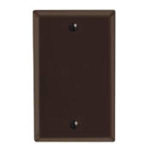 1-Gang Blank Wallplate Thermoset Brown