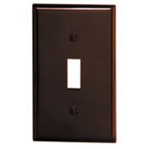 1-Gang Toggle Wallplate Thermoset Brown