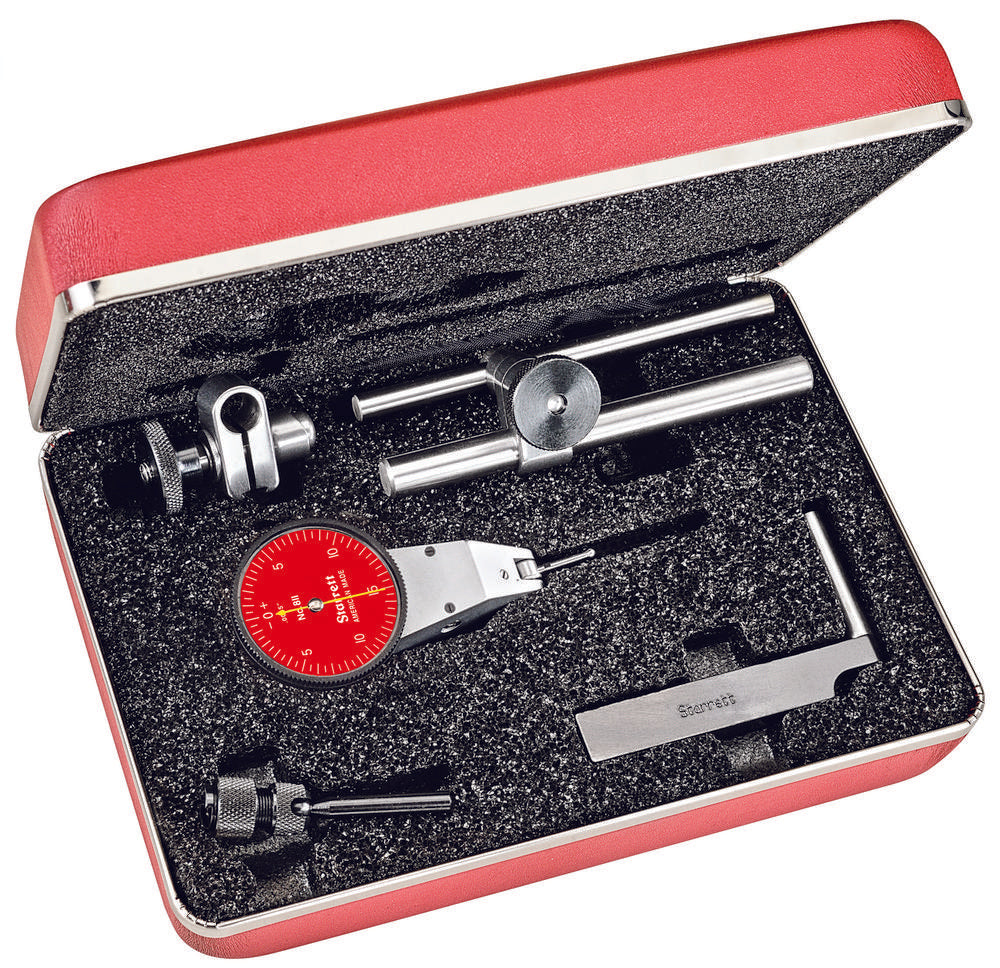 Dial Test Indicator With Swivel Head .030" Range 0-15-0 Dial Face .0005" Graduations With Attachments Case