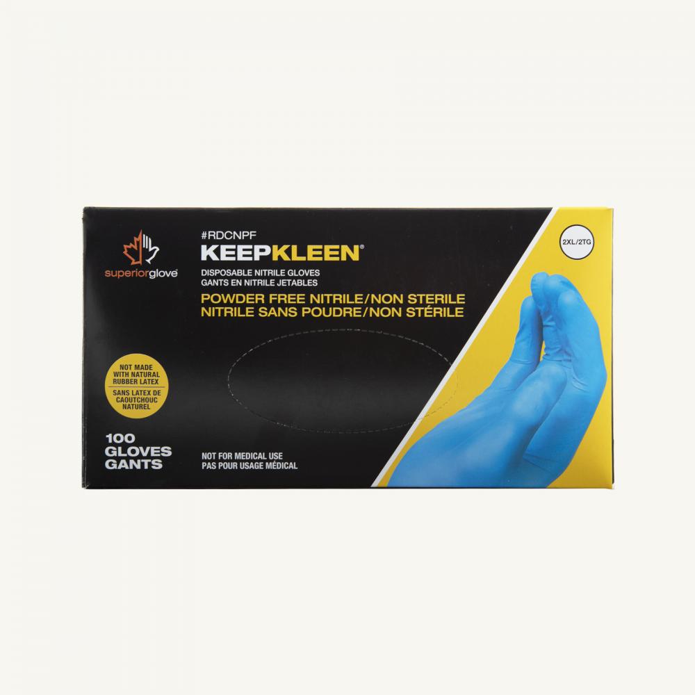 Gants nitrile alimentaire, 4Mil, bleu, GR: L, 100/bte