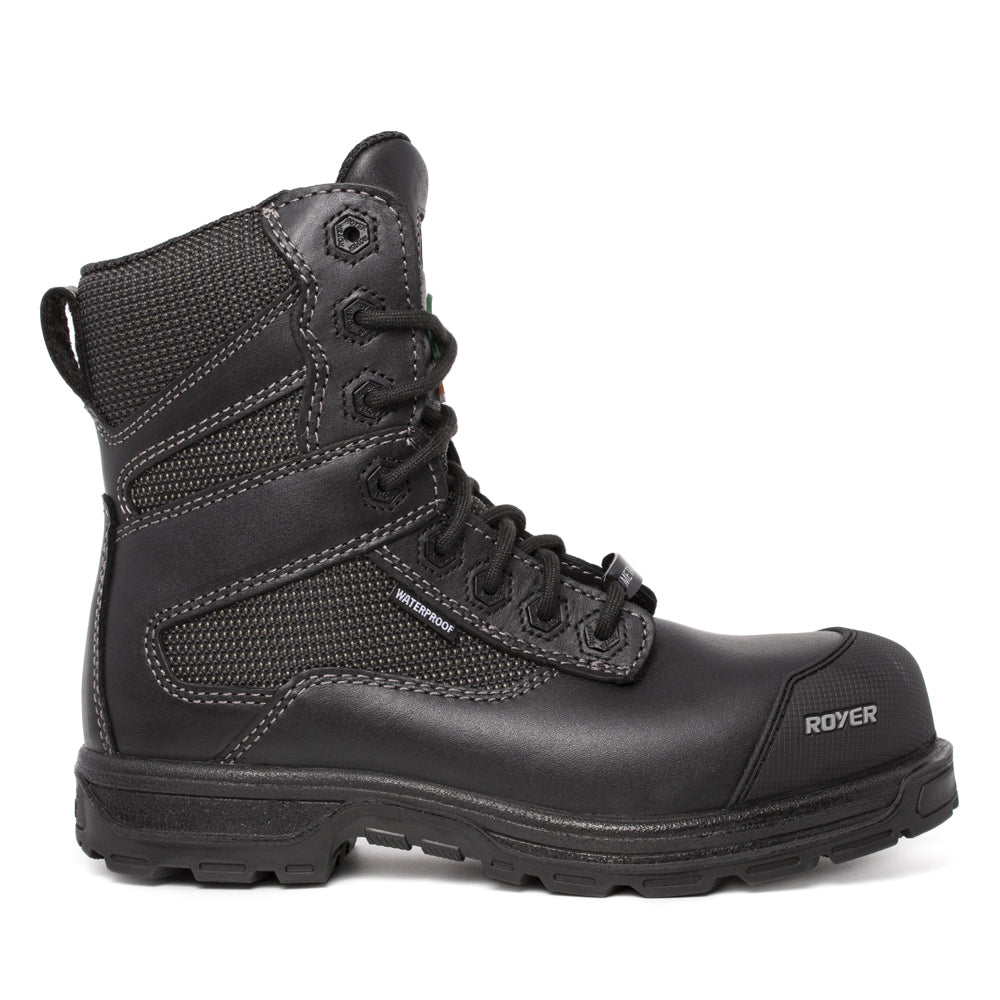 AGILITY™ AIRFLOW™, Men's 8 inch CSA Approved, Waterproof, Composite Toe Cap, Work Boots, Black, Size 9.5