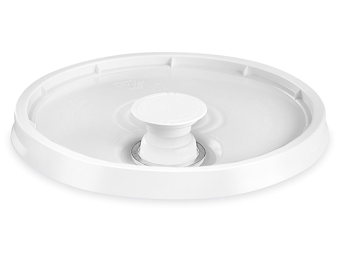 Couvercle avec bec verseur pour seau en plastique de 5 gallons, blanc